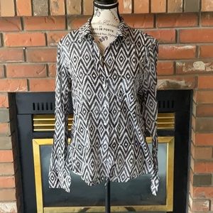 Velvet button down shirt M